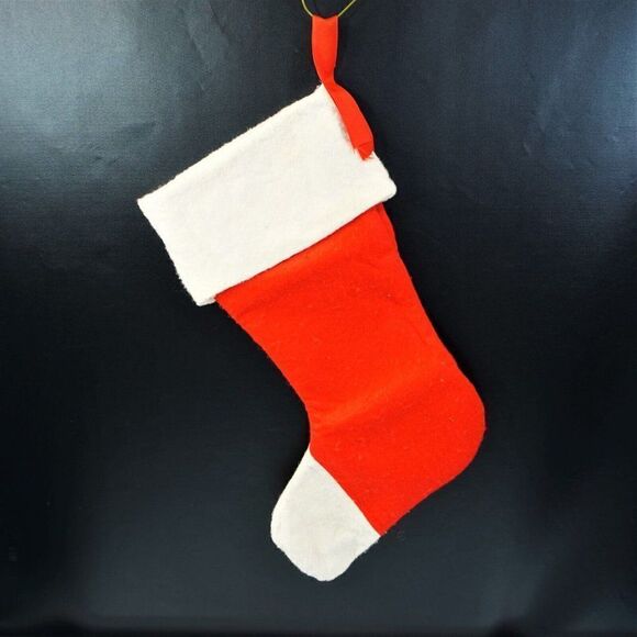 Vintage Christmas Large Stocking Personalized Lee Name Hand Made - Picture 3 of 4